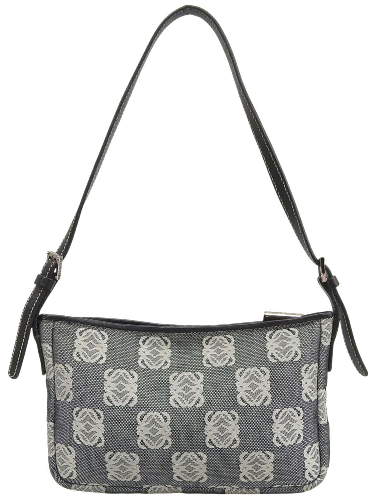 Anagram Logo Shoulder Bag Navy
