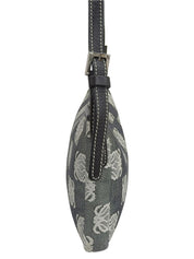 Anagram Logo Shoulder Bag Navy
