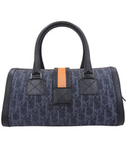 Flight Line Trotter 图案手提包，海军蓝/橙色