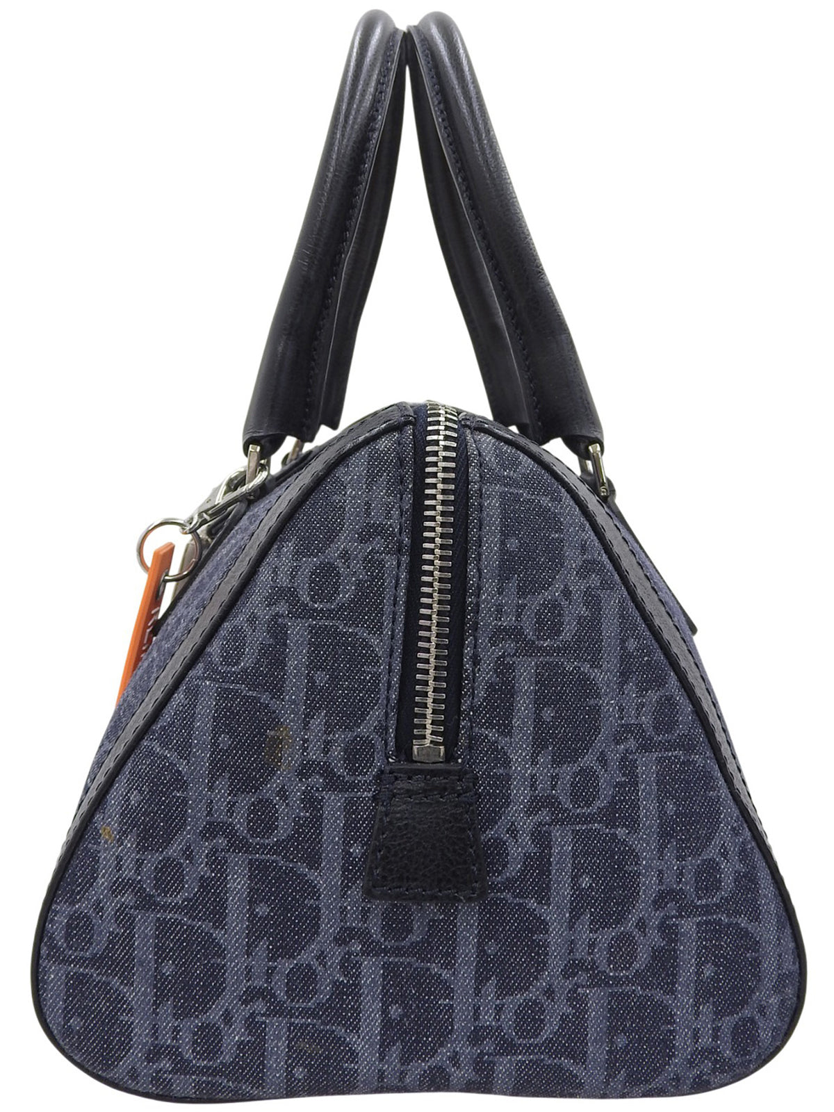 Flight Line Trotter 图案手提包，海军蓝/橙色