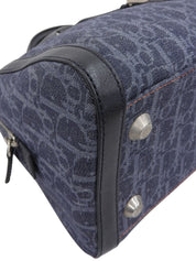 Flight Line Trotter 图案手提包，海军蓝/橙色