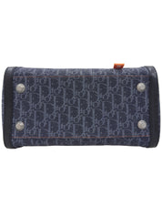 Flight Line Trotter 图案手提包，海军蓝/橙色