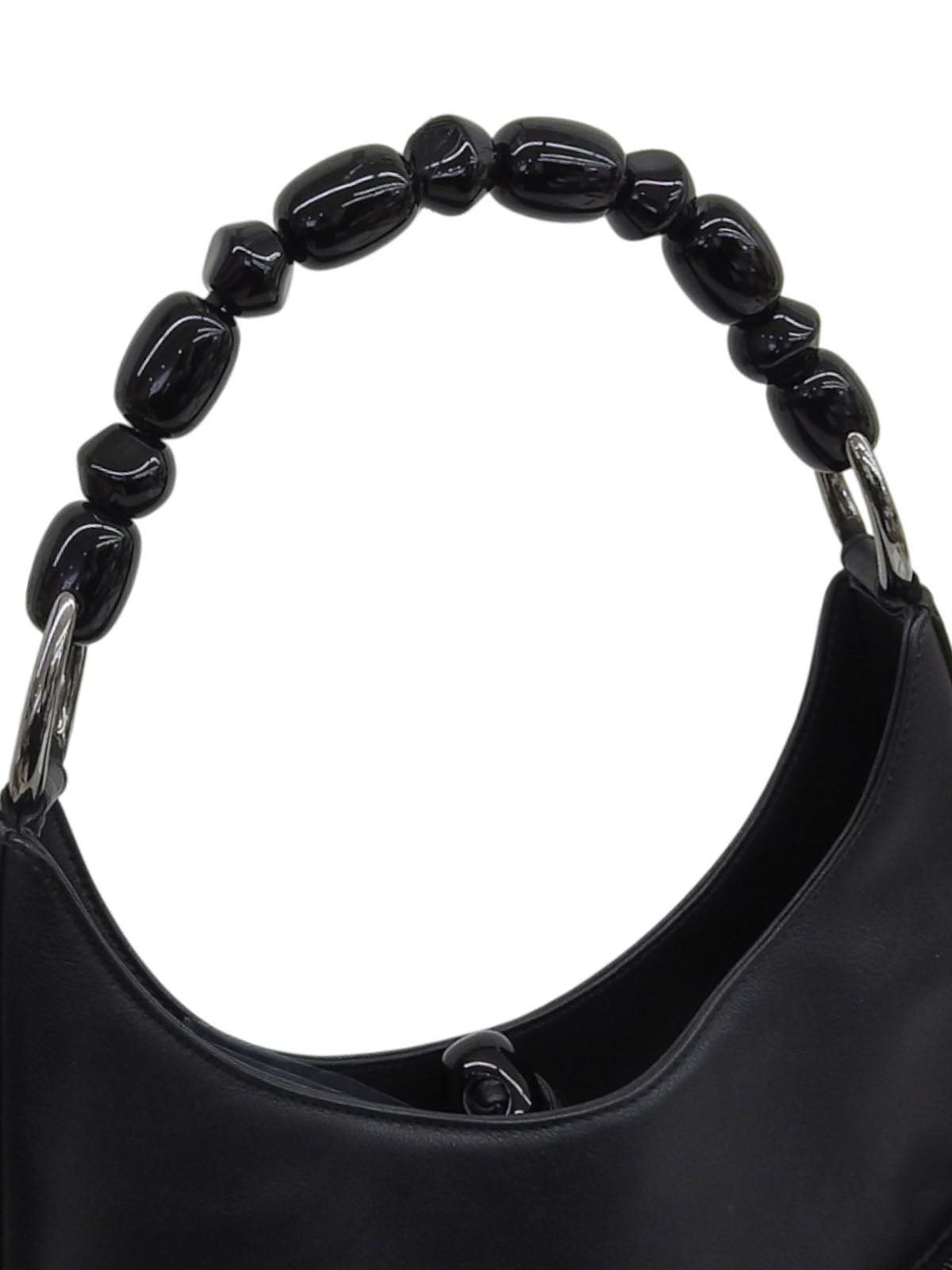 Maris Pearl Logo Plate One Shoulder Bag Black