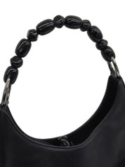 Maris Pearl Logo Plate One Shoulder Bag Black