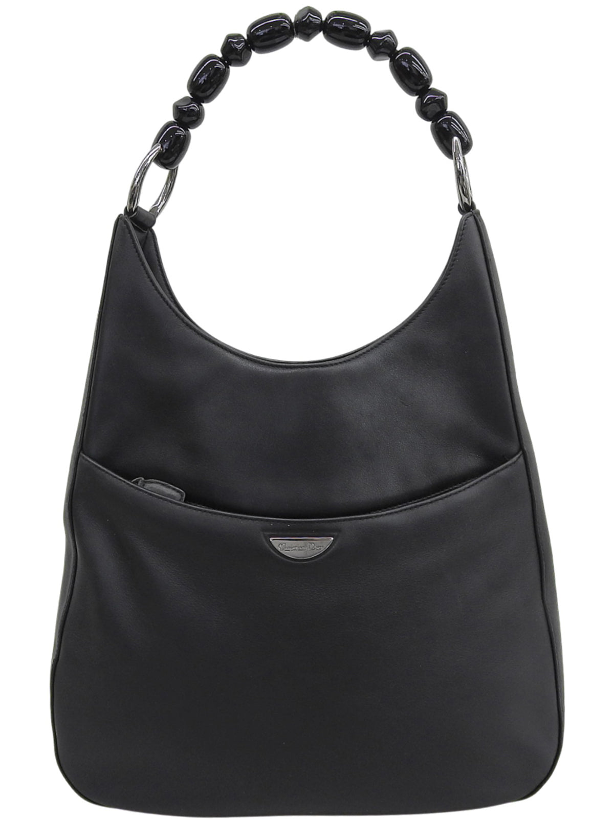 Maris Pearl Logo Plate One Shoulder Bag Black