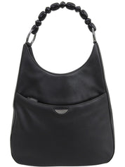 Maris Pearl Logo Plate One Shoulder Bag Black