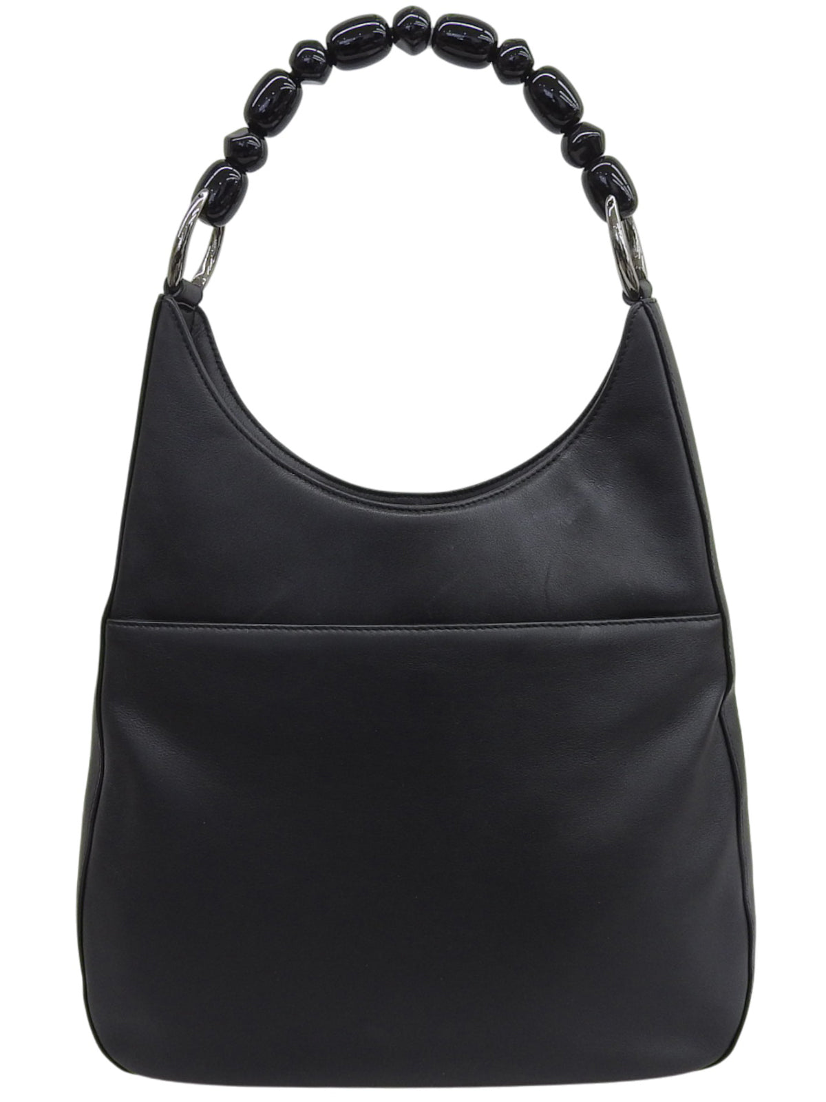 Maris Pearl Logo Plate One Shoulder Bag Black