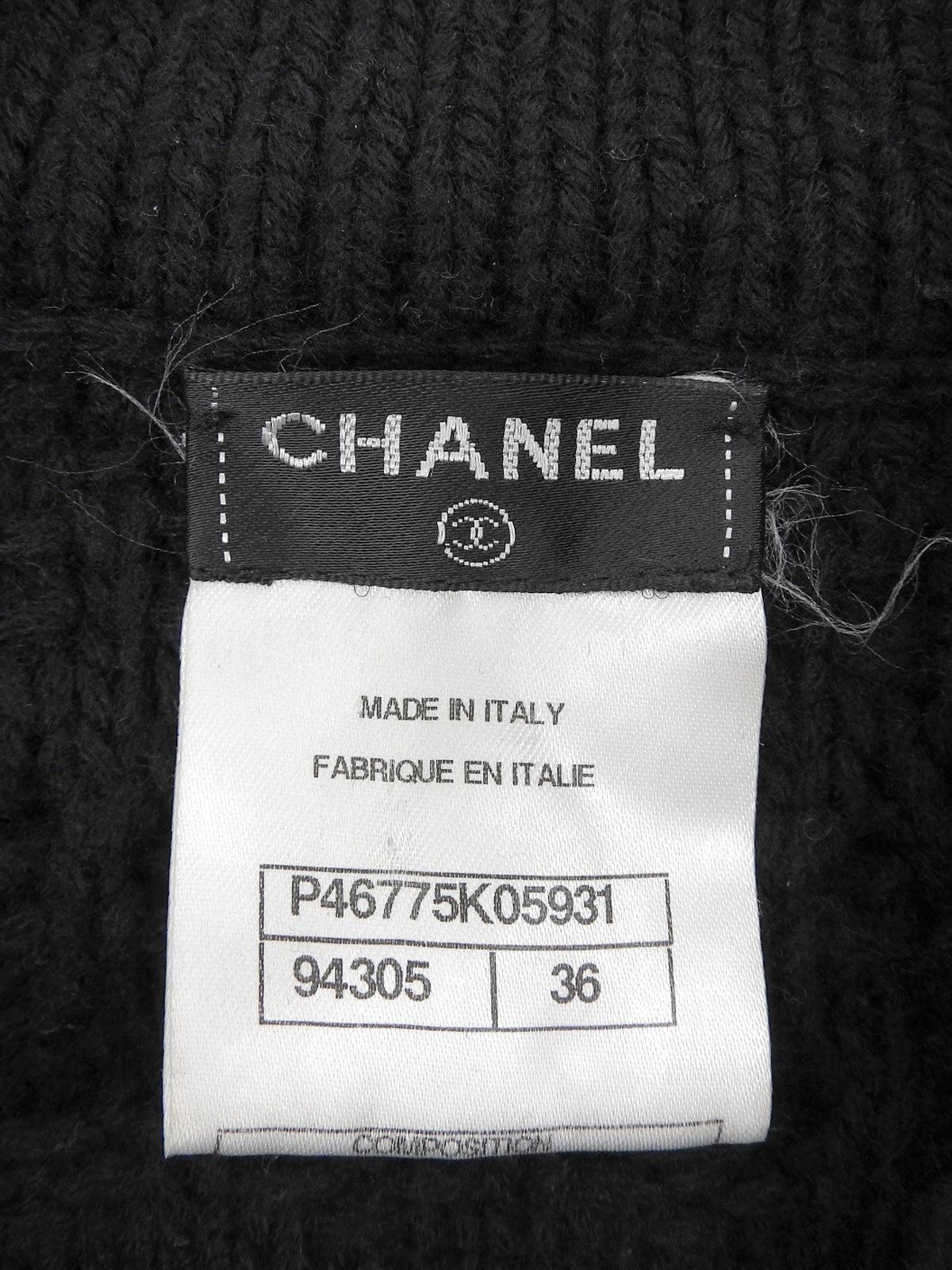 Wool CC Mark Button High Neck Long Cardigan #36 Navy