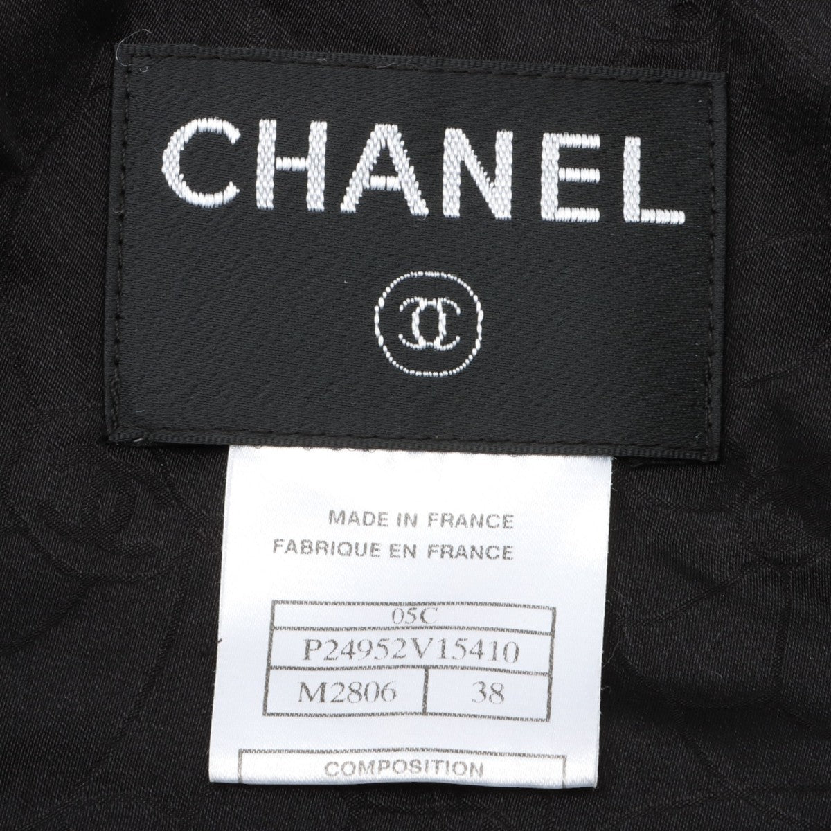 2005 Tweed CC Mark Emblem Patch Jacket #38 Black