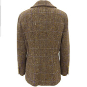 1994 Tweed Check Pattern CC Mark Button Jacket #42 Brown