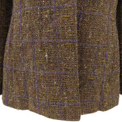 1994 Tweed Check Pattern CC Mark Button Jacket #42 Brown