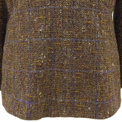 1994 Tweed Check Pattern CC Mark Button Jacket #42 Brown