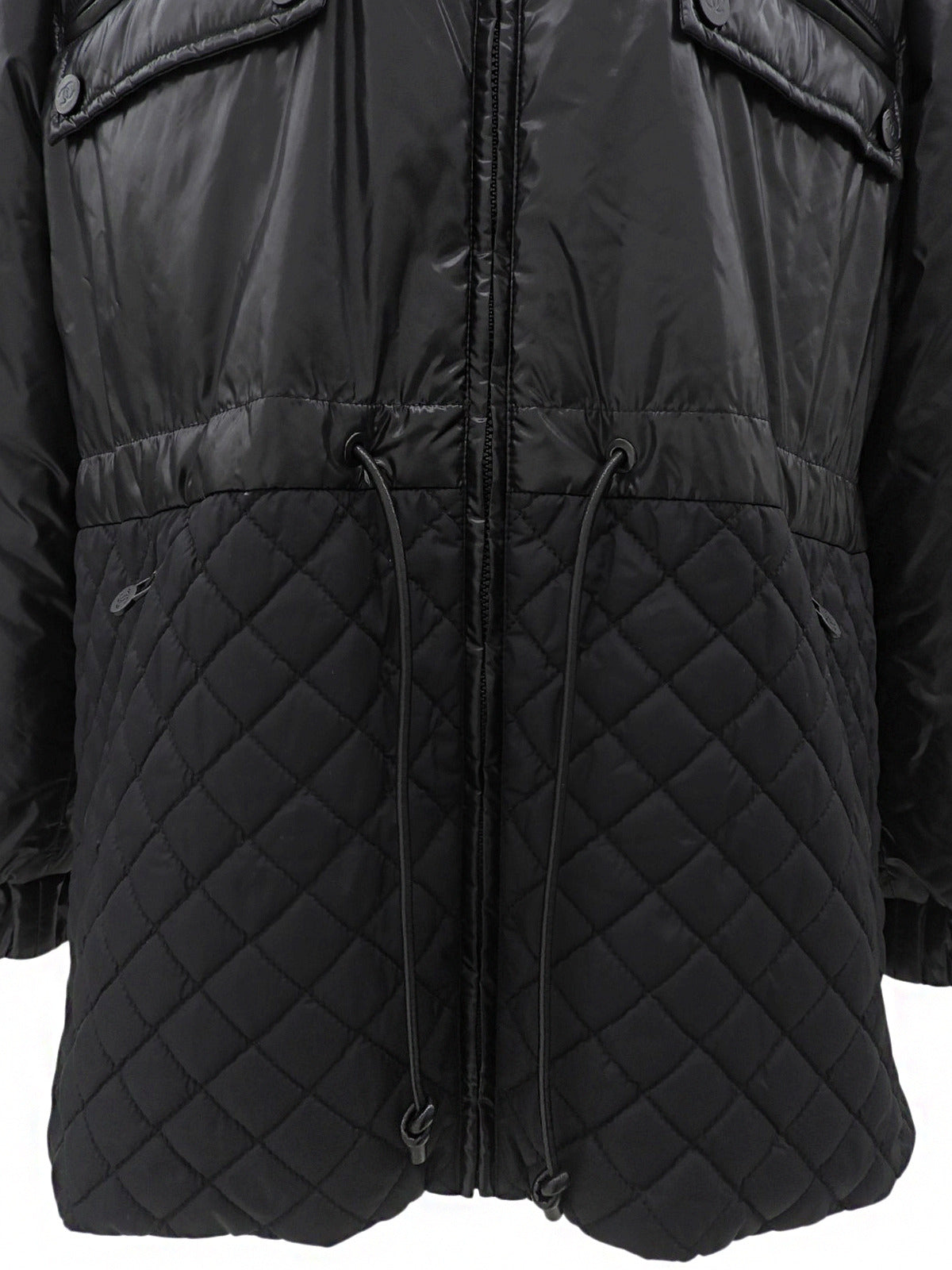 CC Mark Button Quilted Jacket #38 Black
