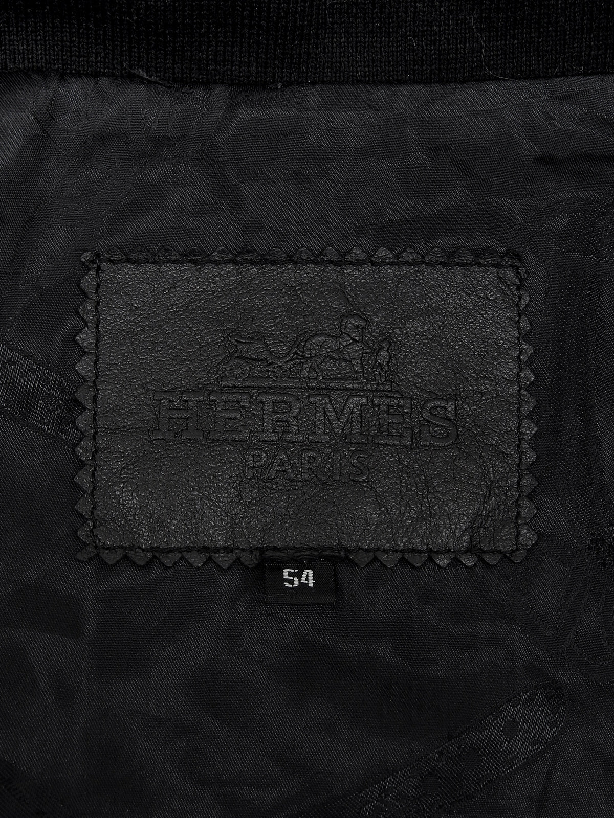 Punched Sheep Leather Jacket in Black