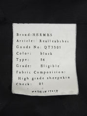 Punched Sheep Leather Jacket in Black