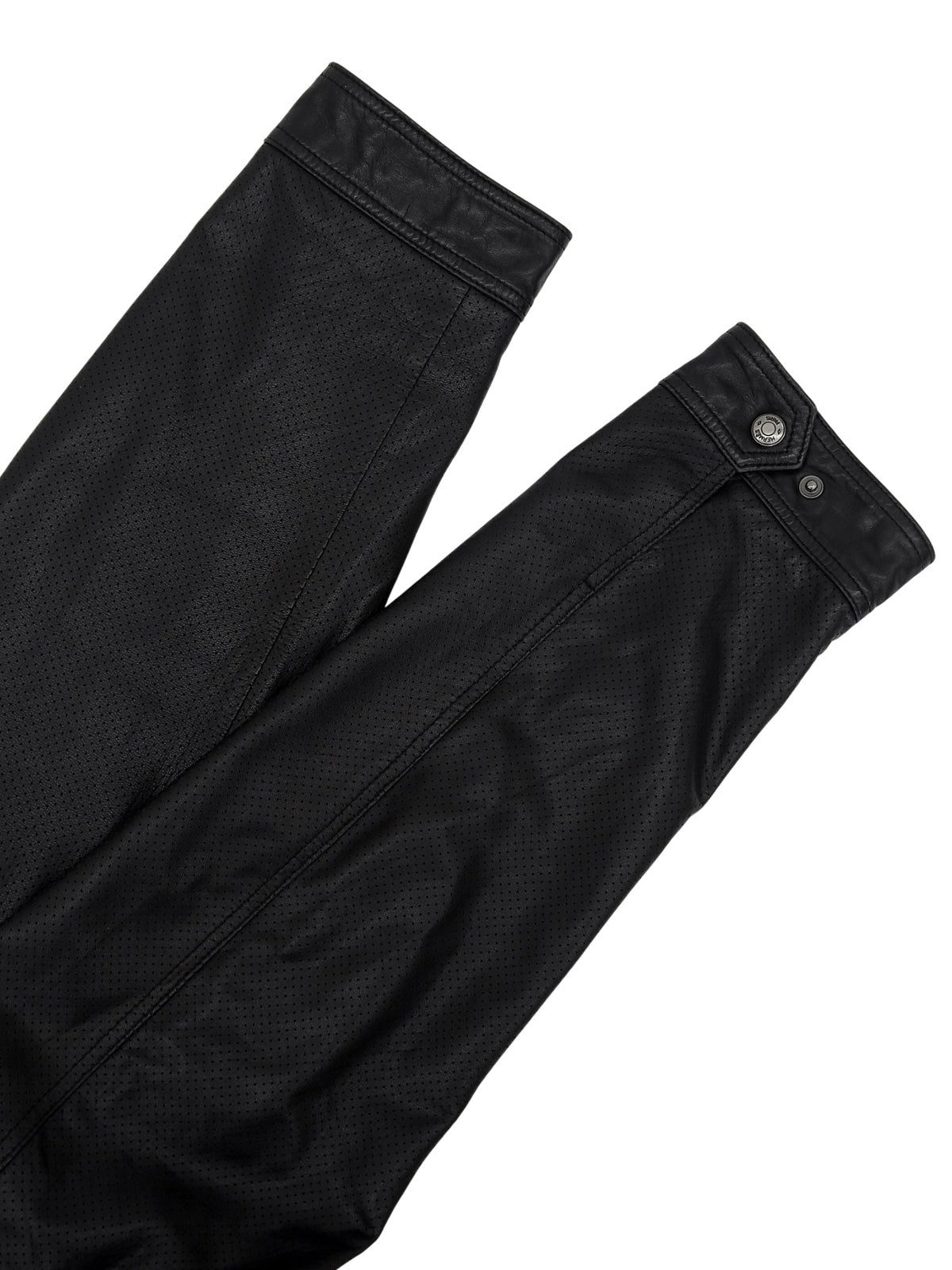 Punched Sheep Leather Jacket in Black