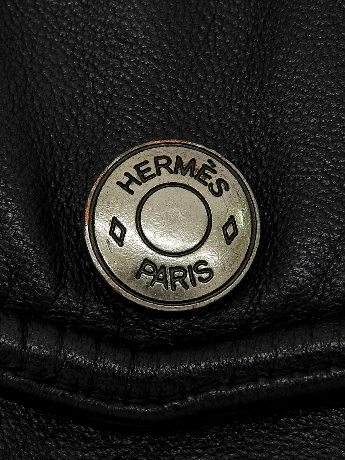 Punched Sheep Leather Jacket in Black