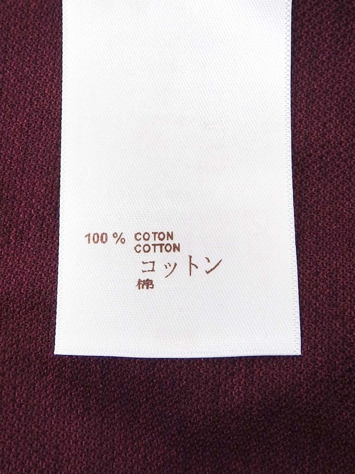ロゴ刺繍ポロシャツ #L ボルドー