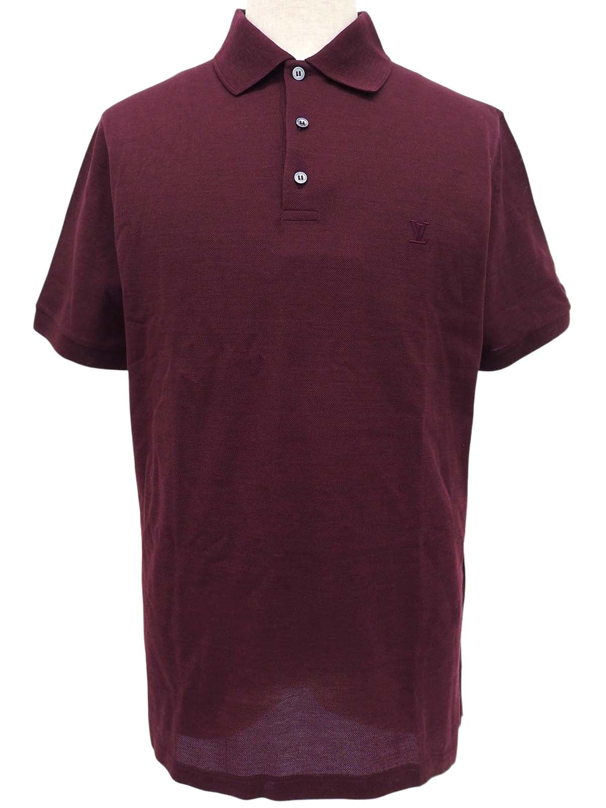 ロゴ刺繍ポロシャツ ボルドー
