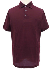 ロゴ刺繍ポロシャツ ボルドー