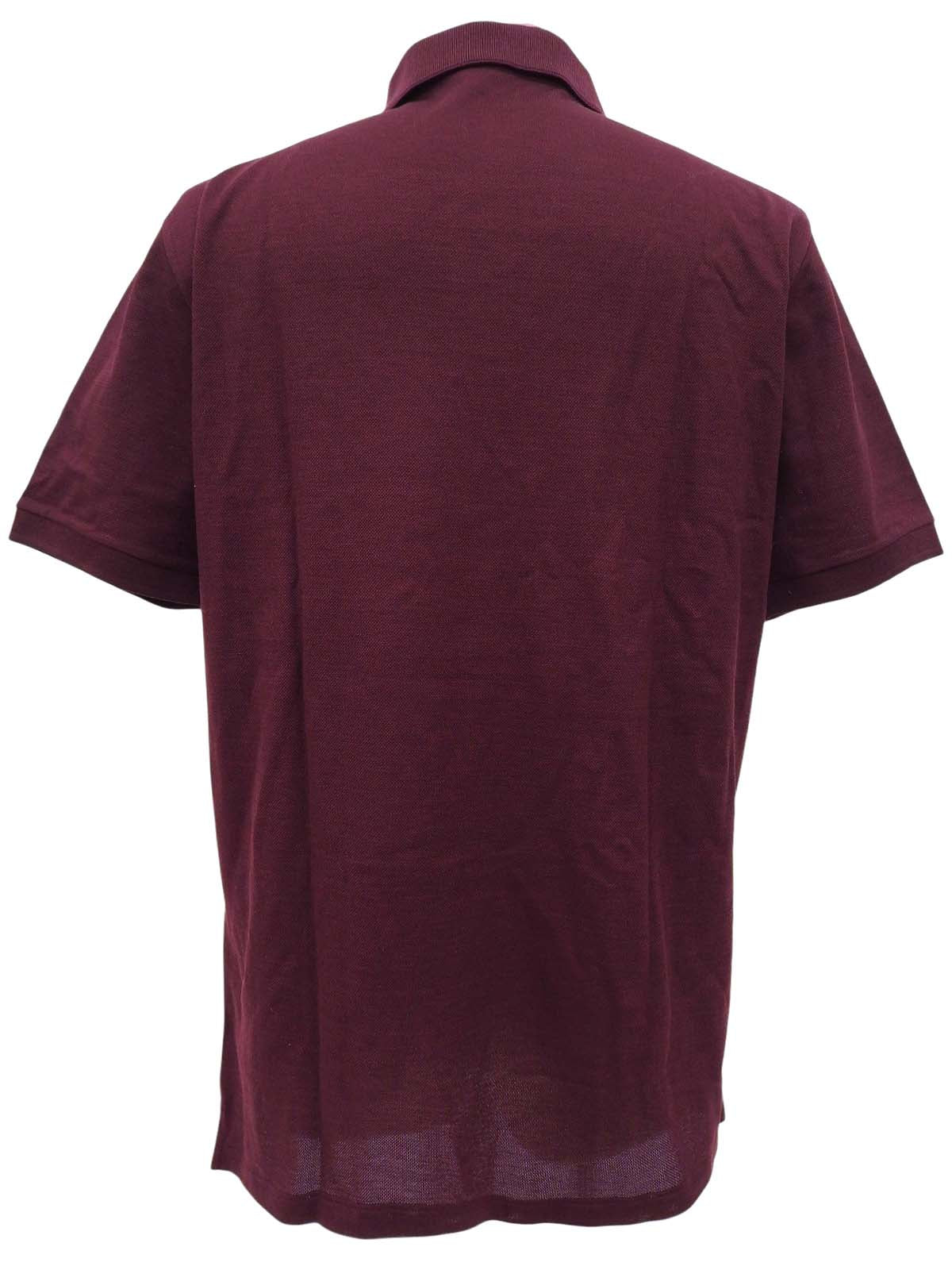 ロゴ刺繍ポロシャツ ボルドー