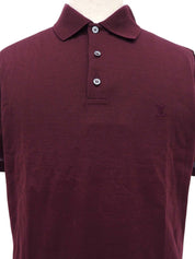 ロゴ刺繍ポロシャツ ボルドー