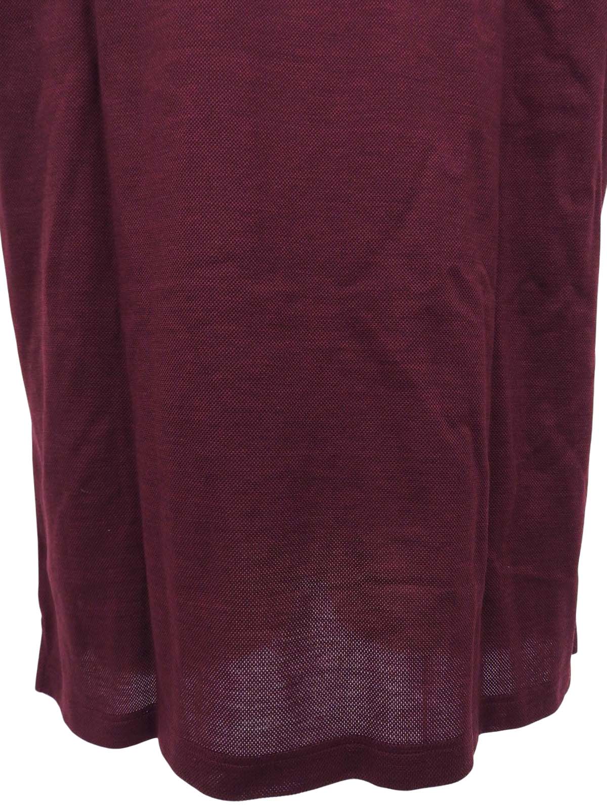 ロゴ刺繍ポロシャツ ボルドー