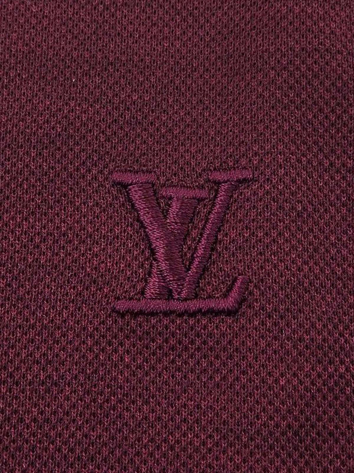 ロゴ刺繍ポロシャツ #L ボルドー