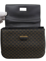 マカダムパターンロゴチャーム2wayバッグ ブラウン/ブラック