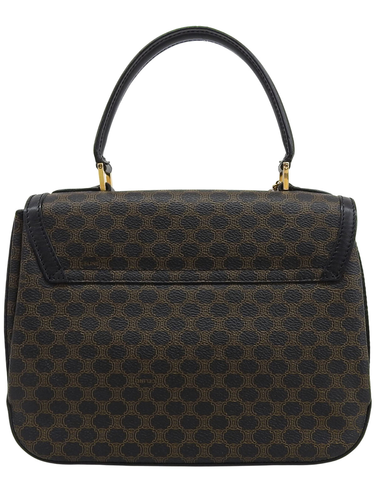 マカダムパターンロゴチャーム2wayバッグ ブラウン/ブラック