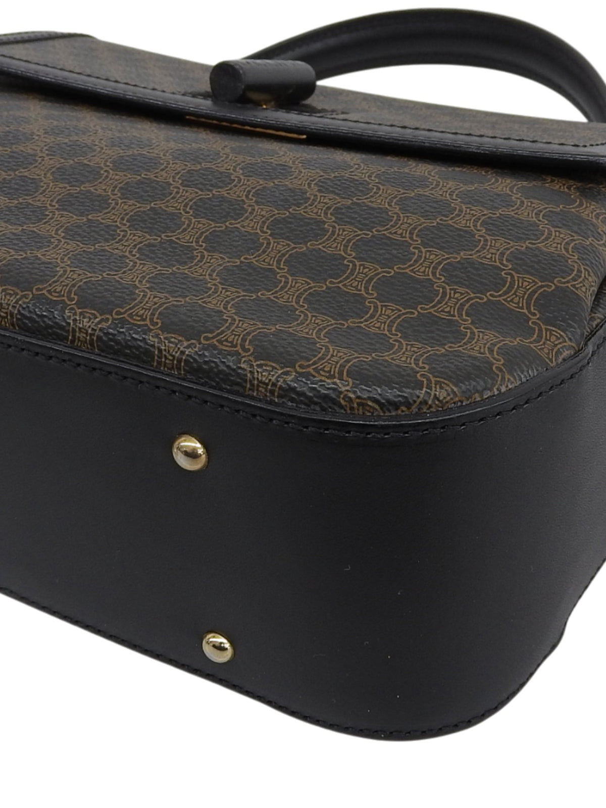 マカダムパターンロゴチャーム2wayバッグ ブラウン/ブラック