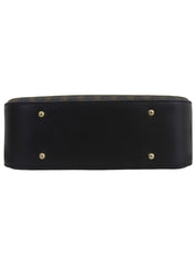 マカダムパターンロゴチャーム2wayバッグ ブラウン/ブラック