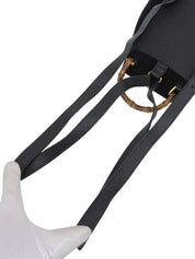 Suede Bamboo Backpack Mini Black