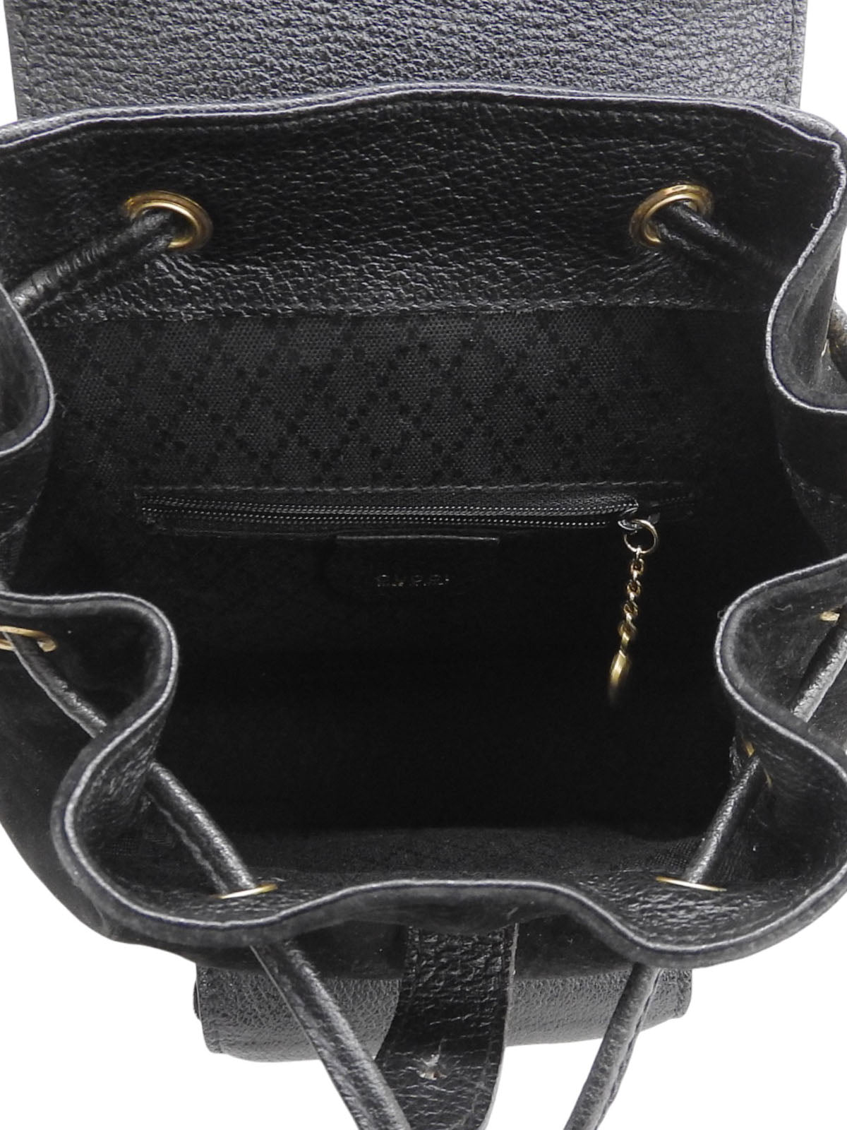 Suede Bamboo Backpack Mini Black