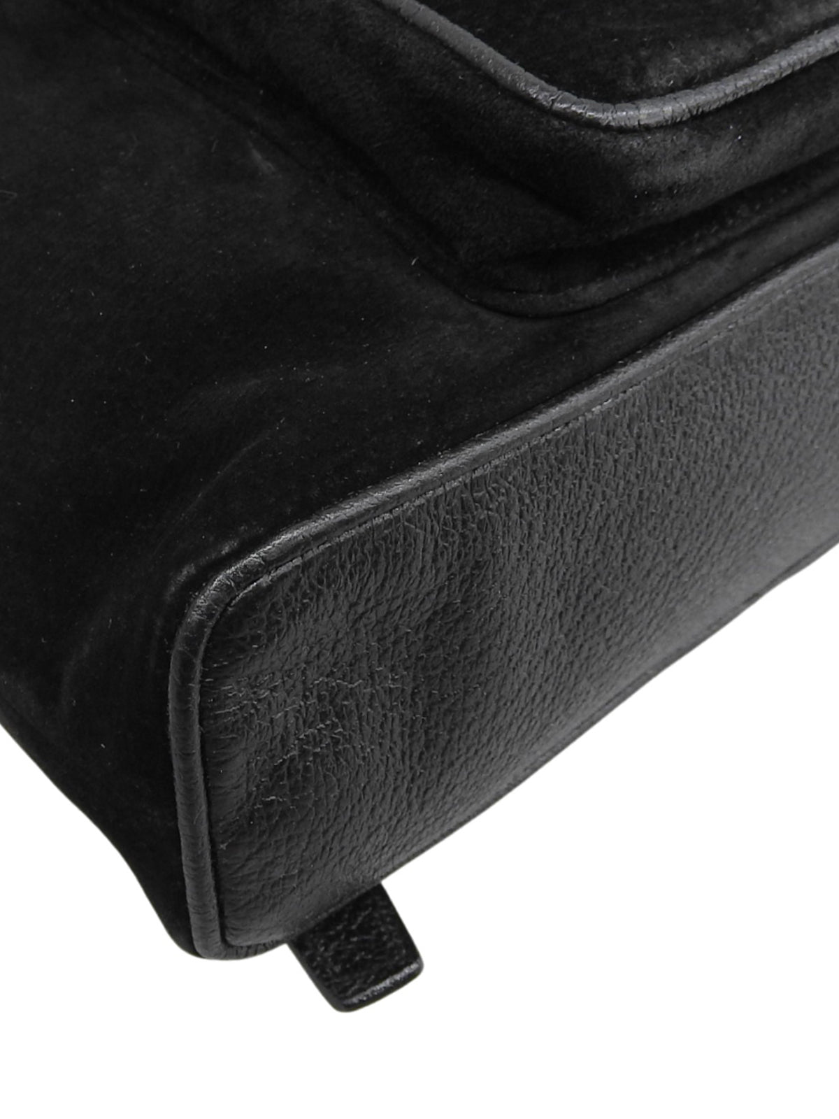 Suede Bamboo Backpack Mini Black