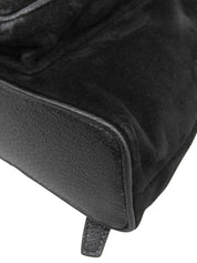 Suede Bamboo Backpack Mini Black