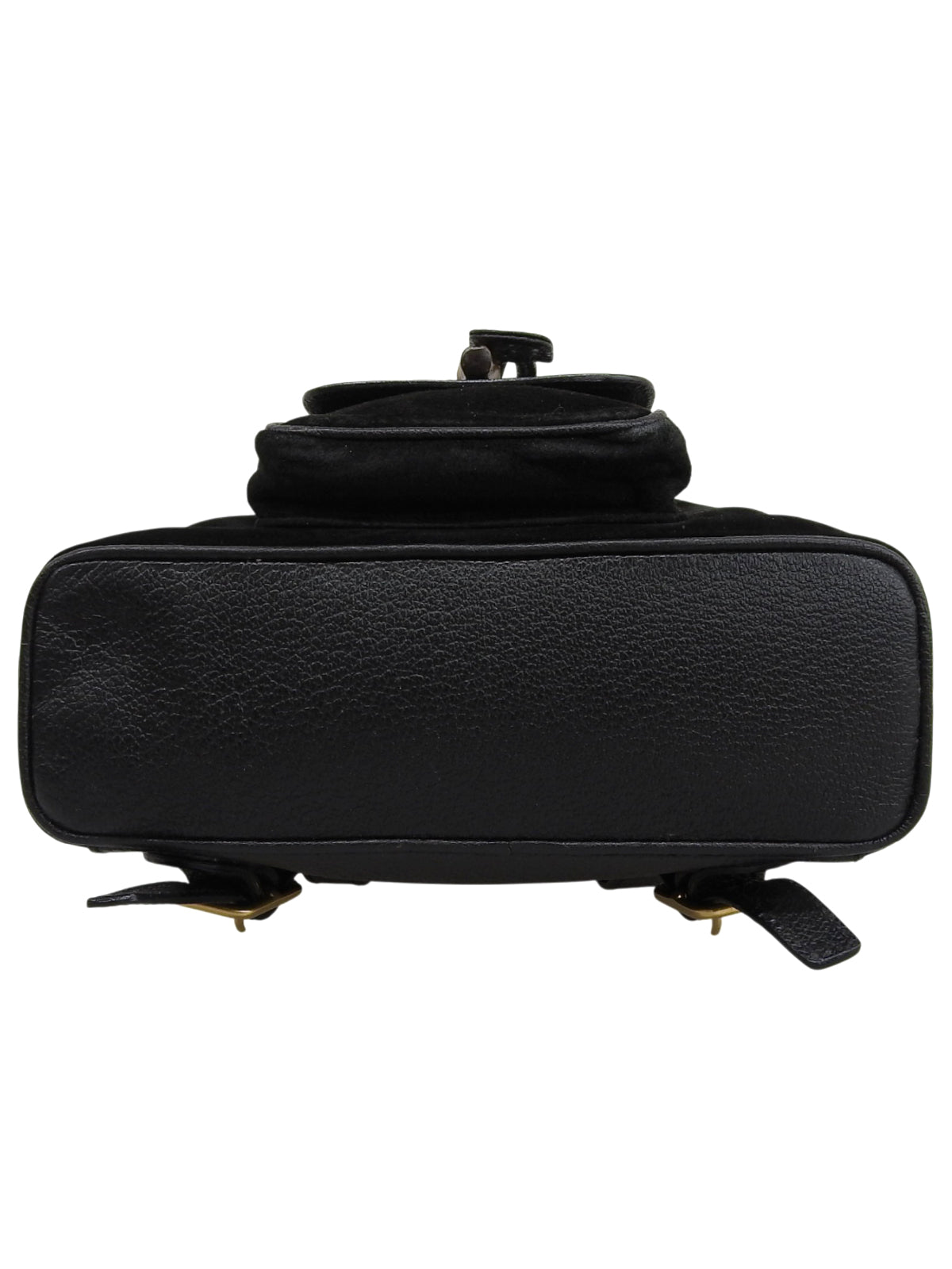 Suede Bamboo Backpack Mini Black