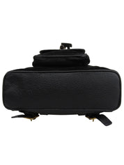 Suede Bamboo Backpack Mini Black