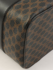 Macadam图案Logo缝线化妆包 棕色/黑色