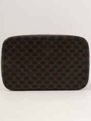 マカダムパターンロゴステッチバニティバッグ ブラウン/ブラック