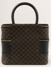 Macadam图案Logo缝线化妆包 棕色/黑色