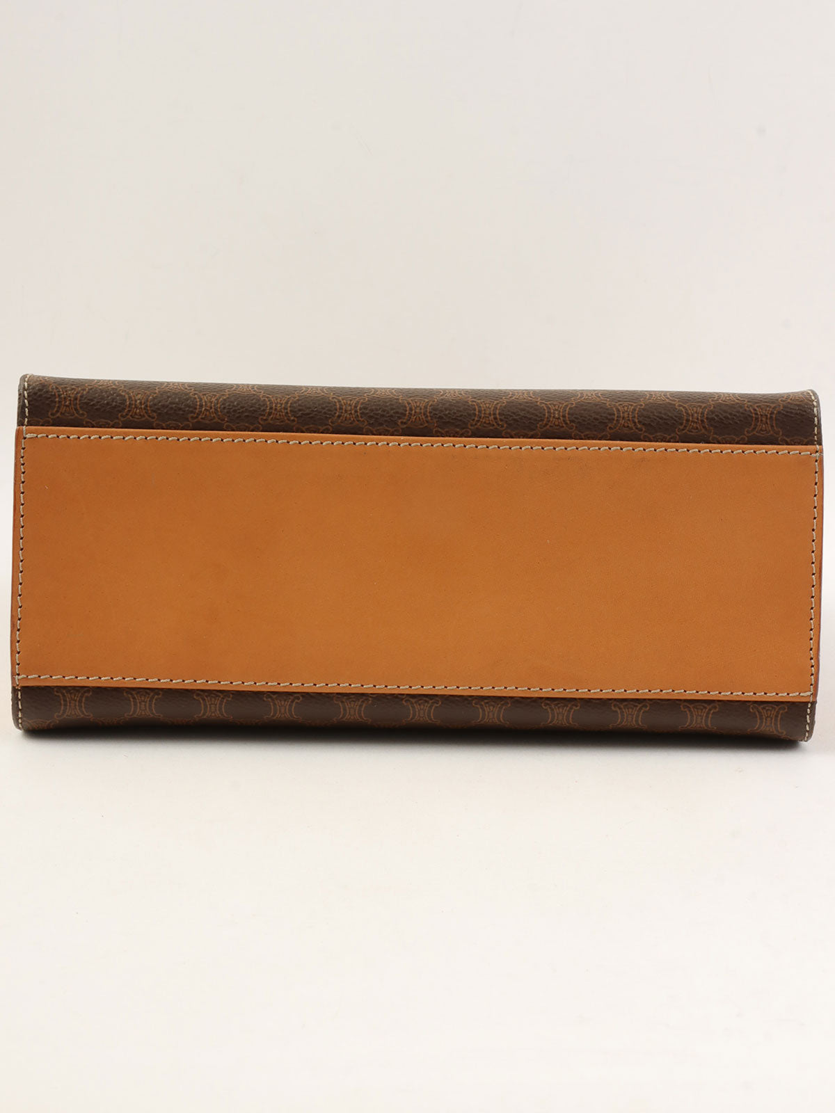 マカダムパターンターンロックロゴプレート2wayバッグ ブラウン