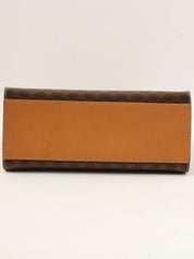 マカダムパターンターンロックロゴプレート2wayバッグ ブラウン