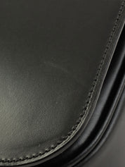 马车图案黑色单肩包