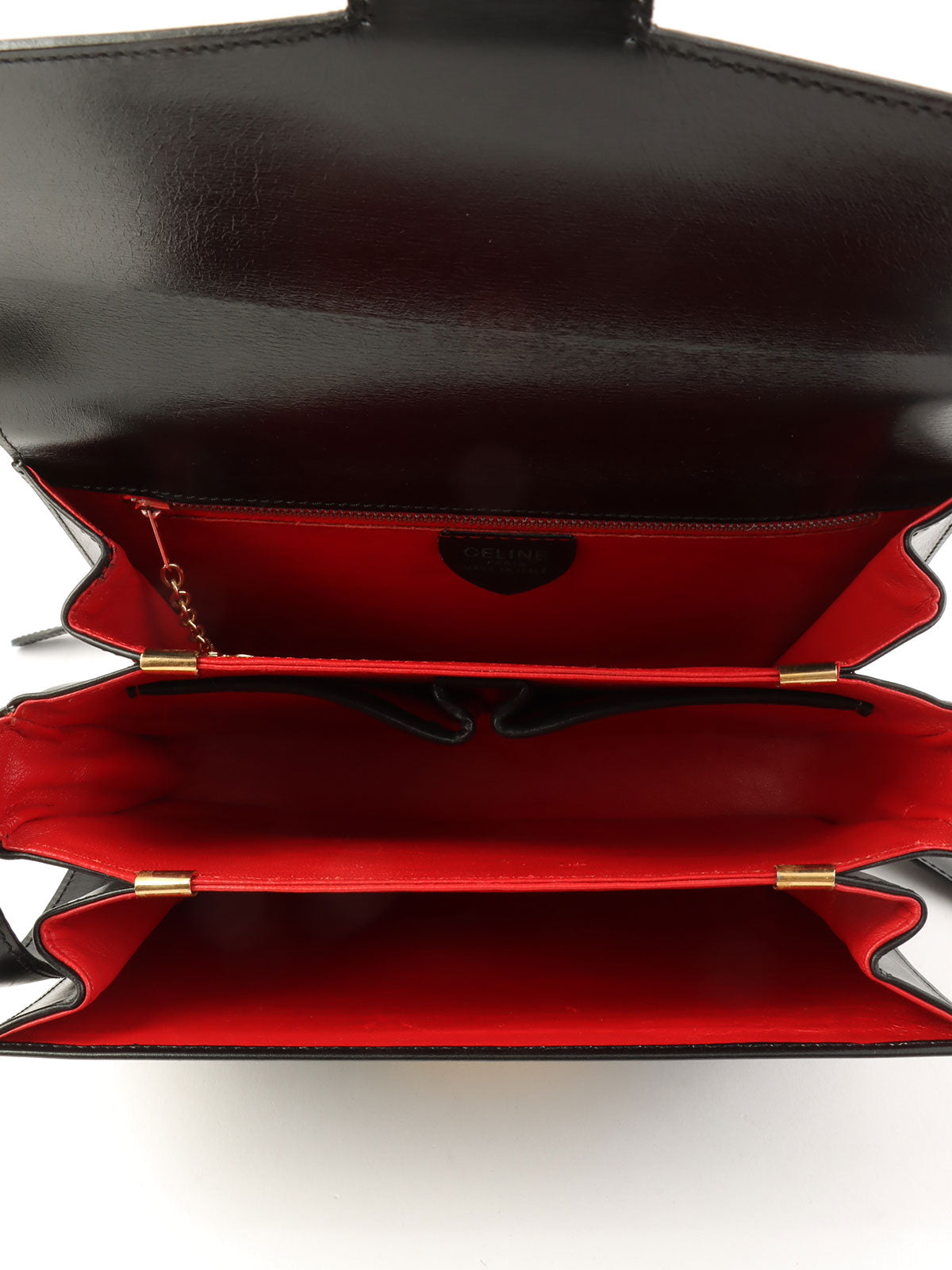 马车图案黑色单肩包