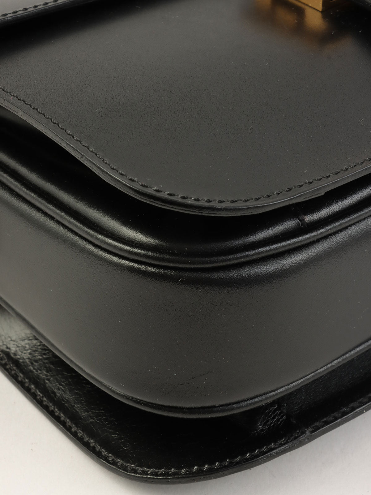 ホースキャリッジプレートショルダーバッグ ブラック