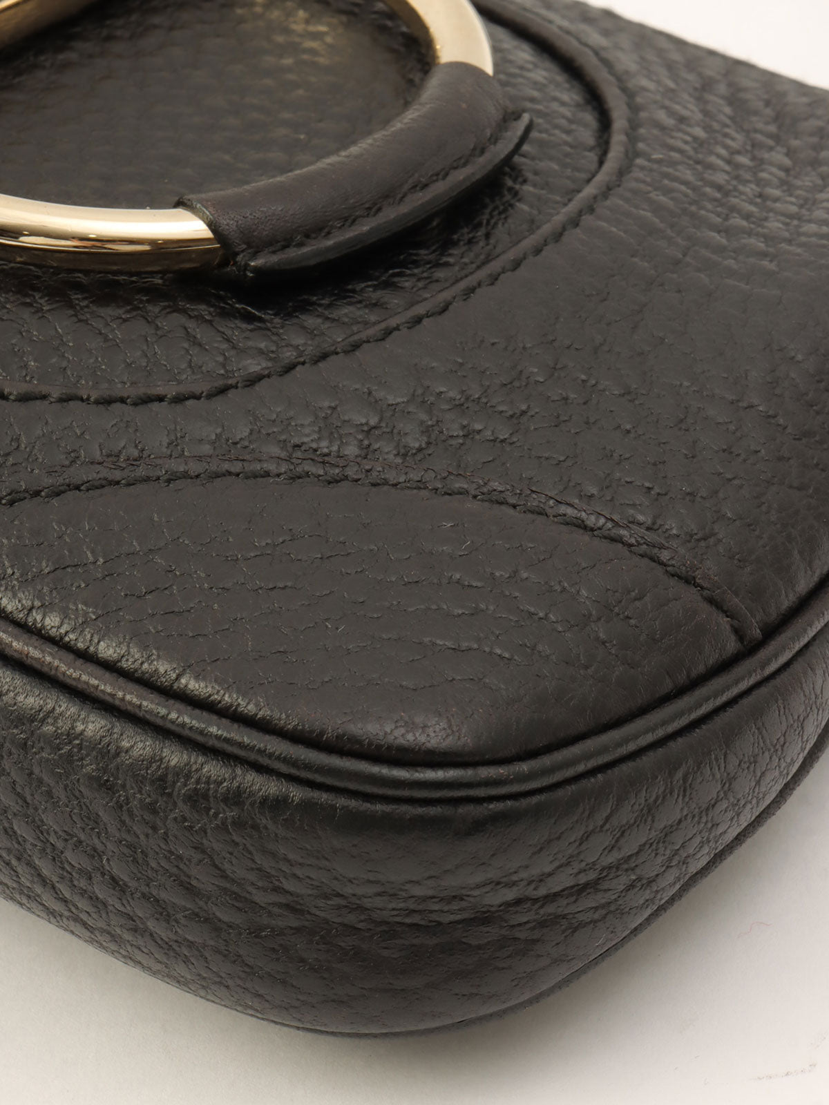 Horsebit Plate Mini Handbag Black