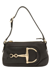 Horsebit Plate Mini Handbag Black