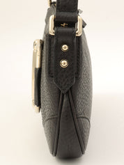 Horsebit Plate Mini Handbag Black