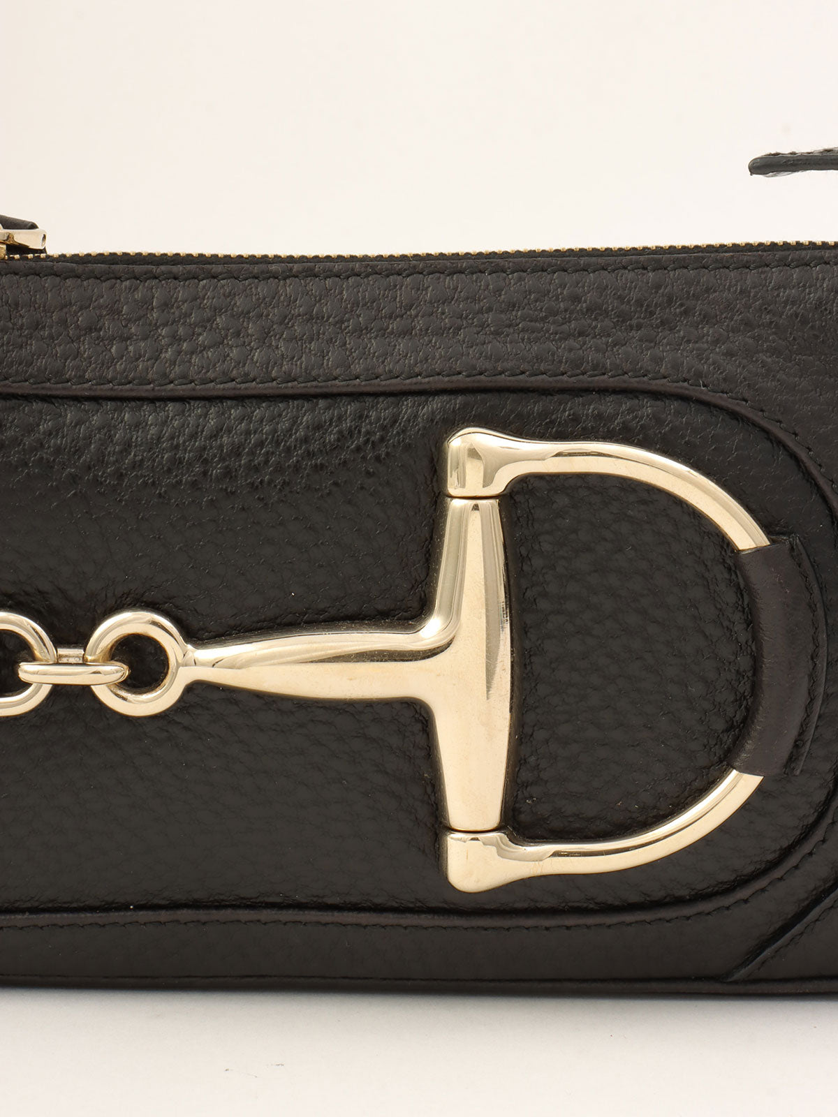 Horsebit Plate Mini Handbag Black